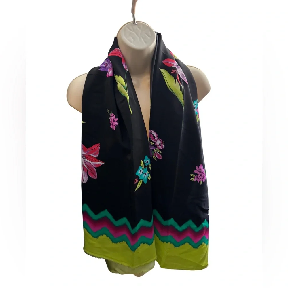 Missoni Floral Black silk fabric - Picture 3 of 5
